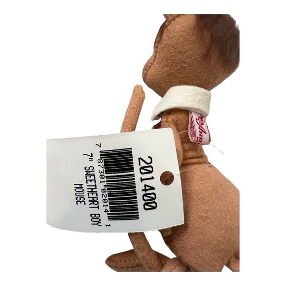 Annalee Dolls Vtg 1999 Sweetheart Boy Mouse Valentine Tags 7" Poseable with Tags - Picture 11 of 13